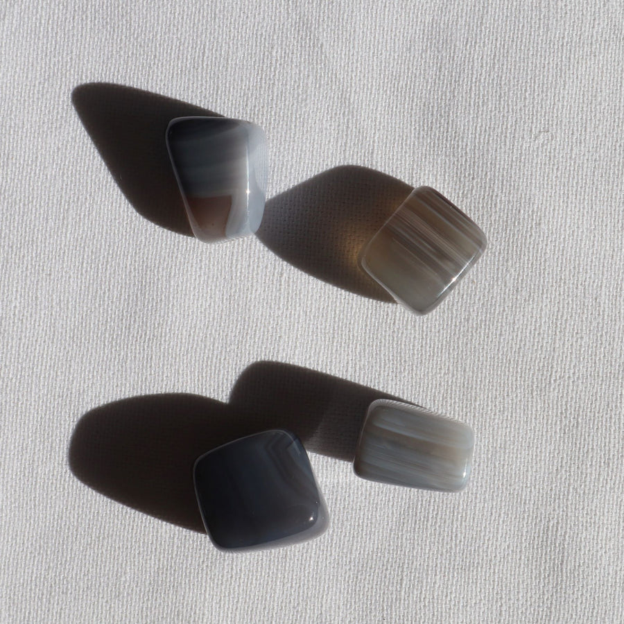Banded Grey Agate Tumble