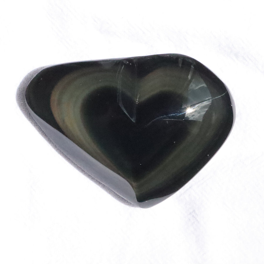 Rainbow Obsidian Heart - 1